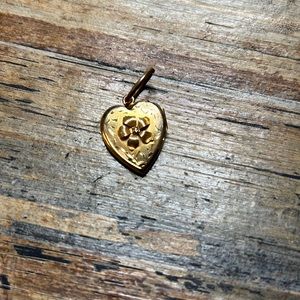Vintage heart pendant 12k
